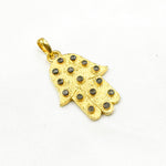 Load image into Gallery viewer, DC526. Diamond & Sterling Silver Hamsa Pendant