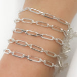 Load image into Gallery viewer, Silver Diamond Cut Paperclip Chain