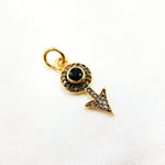 Load image into Gallery viewer, Shop now Diamond Silver Arrow Mini Charm with Gemstone