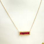 Load image into Gallery viewer, NFN71044. 14k Solid Gold Diamond & Gemstone Necklace