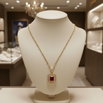 Load image into Gallery viewer, CP97256RU6X4. 14K Solid Gold Ruby Octagon Charm