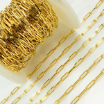Load image into Gallery viewer, Gold Plated 925 Sterling Silver Diamond Cut Paperclip Chain
