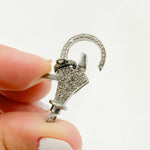 Load image into Gallery viewer, DC646. Diamond & Sterling Silver Round Trigger Clasp.