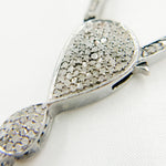 Load image into Gallery viewer, DC625. Diamond & Sterling Silver Long Trigger Clasp