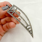 Load image into Gallery viewer, DP057. Diamond & Sterling Silver Horn Shape Pendant
