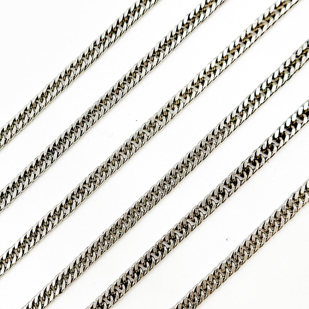Sterling Silver Solid Double Curb Chain