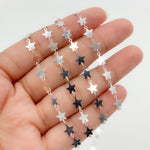 Load image into Gallery viewer, V312SS. 925 Sterling Silver Fancy Star-Link Chain