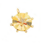 Load image into Gallery viewer, PFC33230C. 14K Solid Gold Diamond Star Charm