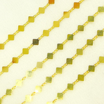 Load image into Gallery viewer, Gold Plated 925 Sterling Silver Diamond Dangle Square Link Chain