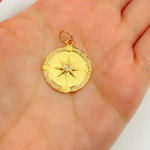 Load image into Gallery viewer, GDP218. 14K Solid Gold Circle Pendant with Diamonds