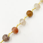 Load image into Gallery viewer, Plated Sterling Silver Quartz Rutile Wire Chain