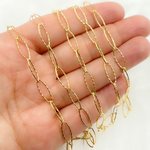 Load image into Gallery viewer, Gold Plated 925 Sterling Silver Diamond Cut Oval Link Chain