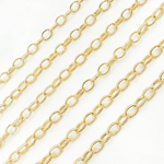 Load image into Gallery viewer, Sterling Silver Gold Plated Textured Oval Link Chain