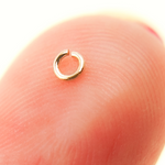 Load image into Gallery viewer, 14K Solid Yellow Gold Open Jump Ring 26ga - 3mm. MFT040DE3-14K