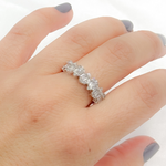 Load image into Gallery viewer, 14k Solid Gold Baguette Drops Ring.