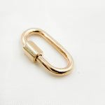 Load image into Gallery viewer, DC603. Sterling Silver Oval Carabiner Clasp