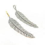 Load image into Gallery viewer, DP084. Diamond & Sterling Silver Leaf Pendant