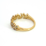 Load image into Gallery viewer, 14k Solid Gold Leaves Ring.