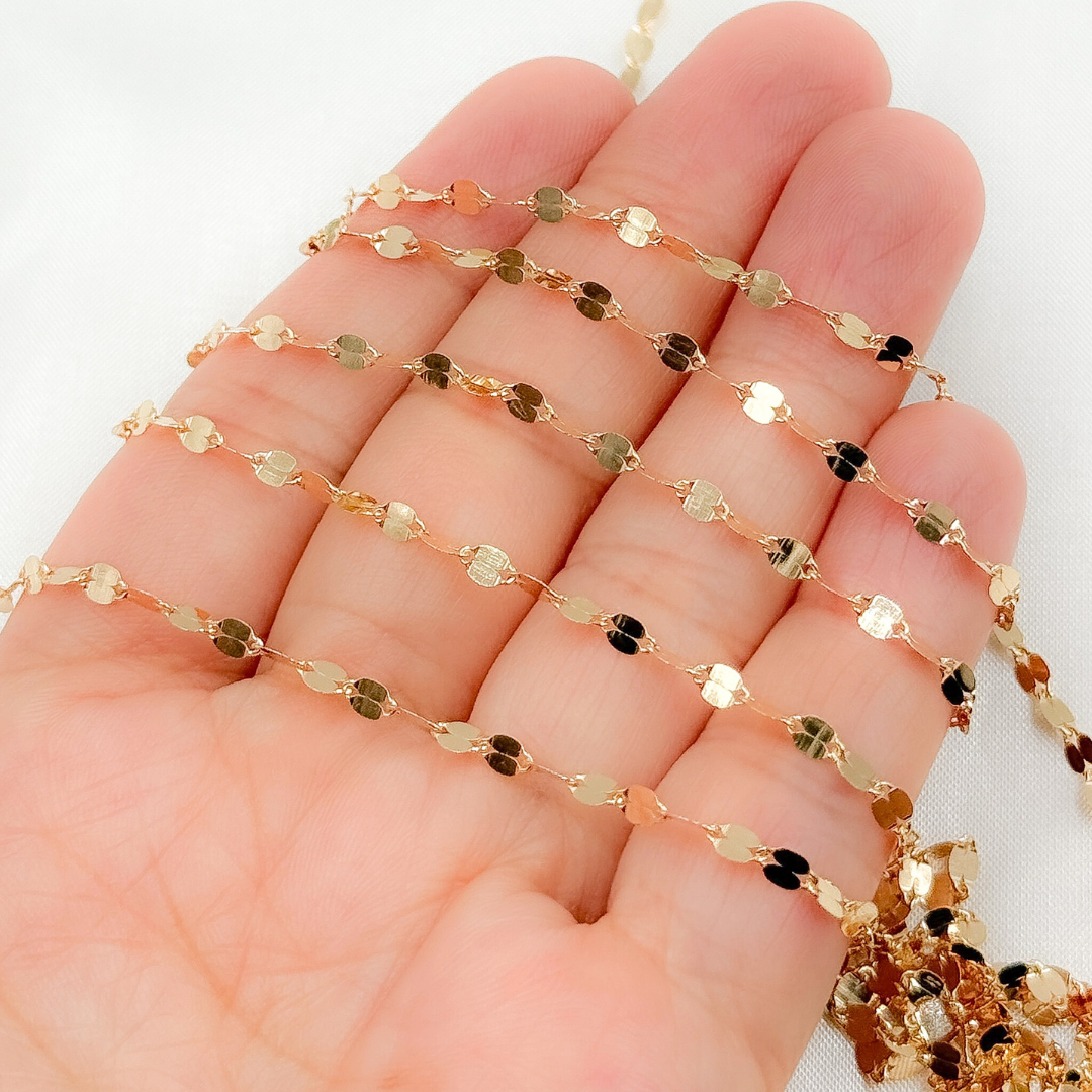 V223GF. 14K Gold Filled Flat Marina Chain