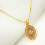 Load image into Gallery viewer, GDP195. 14K Solid Gold Diamond Oval Charm