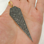 Load image into Gallery viewer, DP053. Diamond & Sterling Silver Arrow Head Pendant