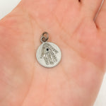 Load image into Gallery viewer, DC217. Diamond & Sterling Silver Round Hamsa Charm
