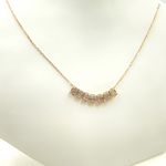Load image into Gallery viewer, OJ30069. 14K Solid Gold Necklace With 7 Rectangles in the Center