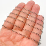 Load image into Gallery viewer, Buy Silver Black Rhodium Smooth Cable Chain