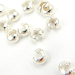 Load image into Gallery viewer, 5004840CC. 4MM White Sterling Silver Crimp Cover