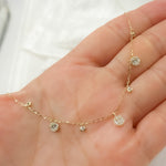 Load image into Gallery viewer, NT401855. 14K Solid Gold Diamond Dangle Necklace