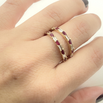 Load image into Gallery viewer, 14K Solid Yellow Gold Diamond and Ruby Ring.