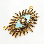 Load image into Gallery viewer, Buy Diamond Silver Eye Enamel Pendant with Gemstone