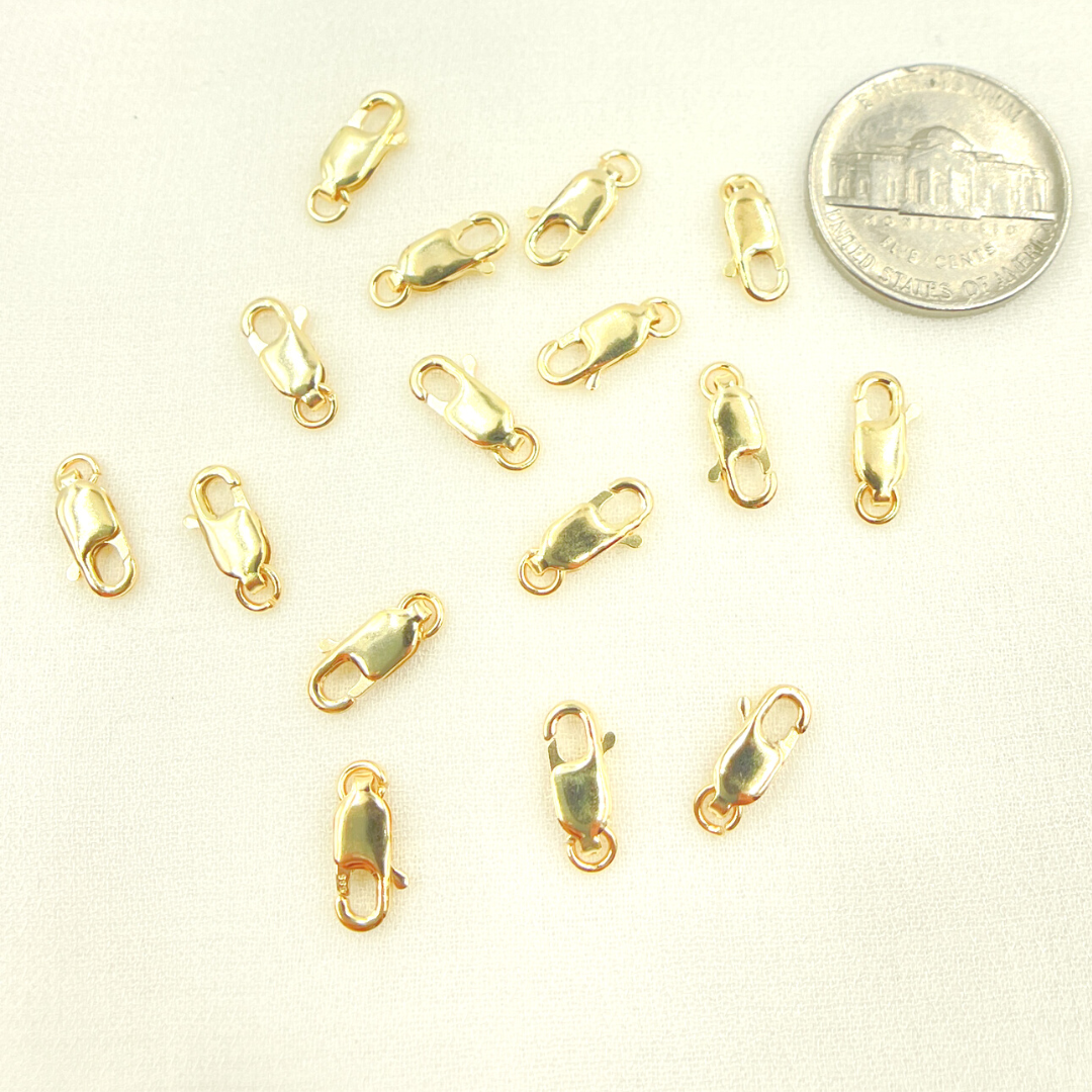 0014LC1WR14KY. 14K Solid Gold Lobster Clasp 10mm