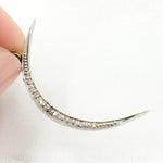 Load image into Gallery viewer, DP1005. Diamond Sterling Silver Moon Pendant