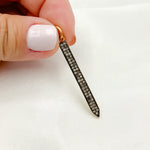 Load image into Gallery viewer, DC680. Diamond Black Rhodium Sterling Silver Spike Charm