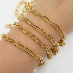 Load image into Gallery viewer, Gold Plated 925 Sterling Silver Flat Paperclip Chains