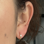 Load image into Gallery viewer, HP400725. 14K Solid Gold Diamond Hoops