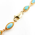 Load image into Gallery viewer, Shop 14K Solid Gold Turquoise Marquise Bracelet