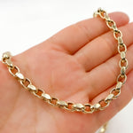 Load image into Gallery viewer, 14K Solid Gold Hollow Cable Link Chain