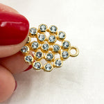 Load image into Gallery viewer, Sterling Silver Round Connector with Gemstone