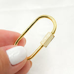 Load image into Gallery viewer, Buy Now Silver Oval Enamel Carabiner Clasps