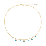 Load image into Gallery viewer, NFE72365. 14K Solid Gold Round Gemstone and Diamond Fancy Necklace