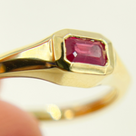 Load image into Gallery viewer, 14K Solid Gold Ruby Ring.