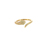 Load image into Gallery viewer, 14k Solid Gold Diamond and Emerald Snake Ring.