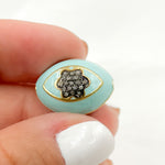 Load image into Gallery viewer, Diamond Sterling Silver Marquise Flower Enamel Bead