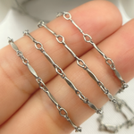 Load image into Gallery viewer, Oxidized Sterling Silver Dapped Bar Chain