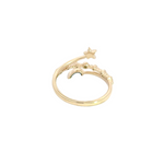 Load image into Gallery viewer, 14k Solid Gold Diamond and Blue Sapphire Ring.