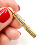 Load image into Gallery viewer, DP266. Diamond Sterling Silver Rectangle Pendant