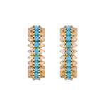 Load image into Gallery viewer, EHF57386. 14k Solid Gold Diamond and Gemstones Earrings