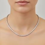 Load image into Gallery viewer, NFR71363. 14K Solid Gold Diamond Tennis Necklace
